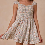 Rylee + Cru Kalina Dress Garden Grid