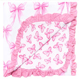 Copper Pearl Bamboo Ruffled Three Layer Quilt Bow My Gosh