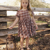 Rylee + Cru Rose Dress Aspen Plaid