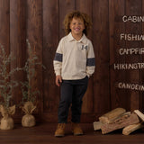 Rylee + Cru Rugby Polo Midnight