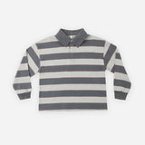 Rylee + Cru Rugby Polo Sage Stripe