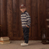 Rylee + Cru Rugby Polo Sage Stripe