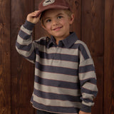 Rylee + Cru Rugby Polo Sage Stripe