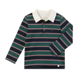 Me & Henry Scrum Rugby Top Green/Navy/Red Stripe