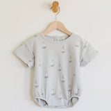Quincy Mae Relaxed Short Sleeve Bubble Romper Sailboats