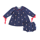 City Beautiful Santa Mini Embroidery Bloomer Set