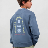 The Boston Kids by Mayoral 6423 Boston Art Sweatshirt Blue
