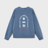 The Boston Kids by Mayoral 6423 Boston Art Sweatshirt Blue