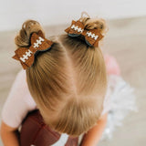 Sweet Wink Game Day Glitter Bow Clip Set