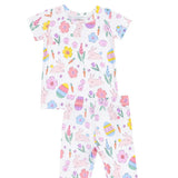 Angel Dear Pink Easter Bunnies Short Sleeve PJ Set