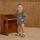 Rylee + Cru Colette Romper Black Gingham