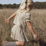 Rylee + Cru Smocked V Mini Skirt Vintage Fleur