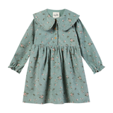Vignette Sylvie Dress Dusty Teal Floral