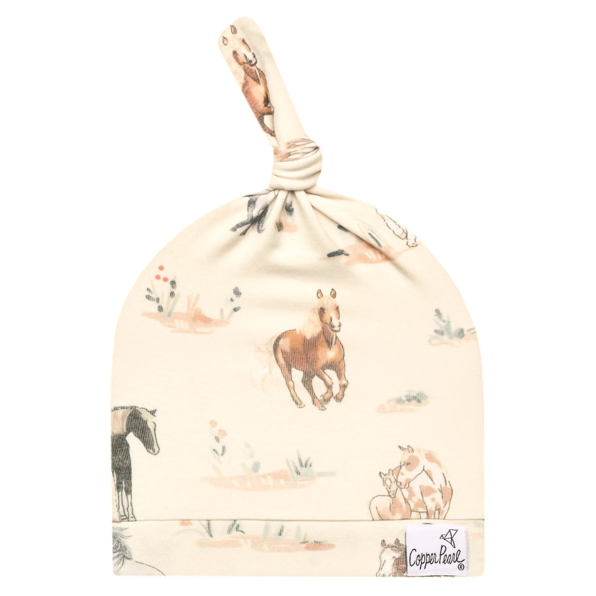 Copper Pearl Montana Top Knot Hat 0-4m