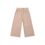 Rylee + Cru Wide Leg Pant Fawn Gingham
