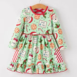 Rylee Faith Milk & Cookies with Santa Swing Dress