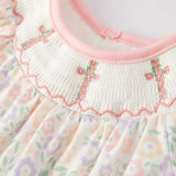 Rylee Faith Embroidered Cross Floral Swing Dress