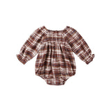 Rylee + Cru Adelaide Romper Burgundy Plaid