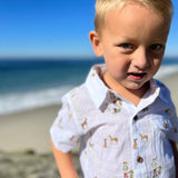 Me & Henry All Over Print Henry Button Up