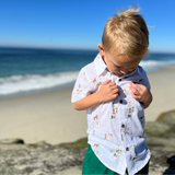 Me & Henry All Over Print Henry Button Up