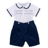 Feltman Brothers  97420 2-Piece Navy Smocked Bobby Suit