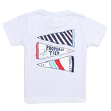 Properly Tied Boys Americana Pennant Short Sleeve Top White