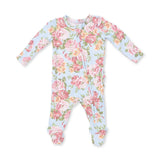 Angel Dear Angeline Floral 2 Way Ruffle Back Zipper Footie