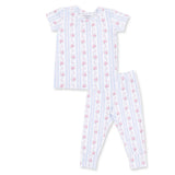 Angel Dear Anna Floral Stripe Short Sleeve Loungewear Set
