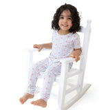 Angel Dear Anna Floral Stripe Short Sleeve Loungewear Set