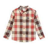 Me & Henry Atwood Woven Shirt Rust/Cream Large Plaid