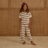Rylee + Cru Knit Wide Leg Pant Autumn Stripe