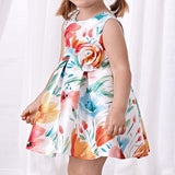 Abel & Lula Stamp Mikado Dress Bright Floral