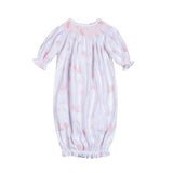 Baby Loren Pink Baby Toile Pima Hand Smocked Gown