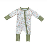 Babysprouts Long Sleeve Zip Romper Daisy Field