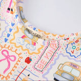 Rylee Faith Back To School Multicolor Swing Dress