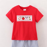 Rylee Faith Back To School Top & Short Set Red