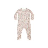 Quincy Mae Bamboo Zip Footie Bloom