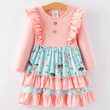 Rachel's Promise Barnyard Friends Ruffled Pink Swing Dress