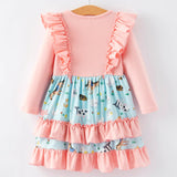 Rachel's Promise Barnyard Friends Ruffled Pink Swing Dress