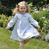 Baby Loren Blue Coquettes Pima Collar Dress