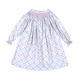 Baby Loren Blue Coquette Hand Smock Bishop Dress