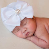ilybean Bella Bow Baby Girl Hat White