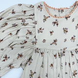 Early Sunday Belle Dress Ditsy Bouquet Cream Print