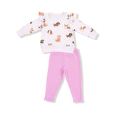 Angel Dear Best Friend Dogs Ruffle Sweatshirt and Legging Set