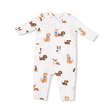 Angel Dear Best Friend Dogs French Terry Romper