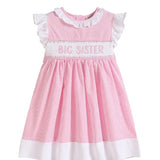 Lil Cactus Pink Striped Big Sister Smocked Dress