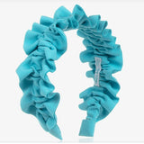 Abel & Lula Hard Headband Blue Ruffle