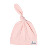 Copper Pearl Blush Top Knot Hat 0-4m