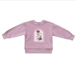 Babysprouts Boxy Sweatshirt Crochet Flower