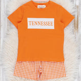 Marie Nicole Boys Tennessee Smocked Gingham Outfit